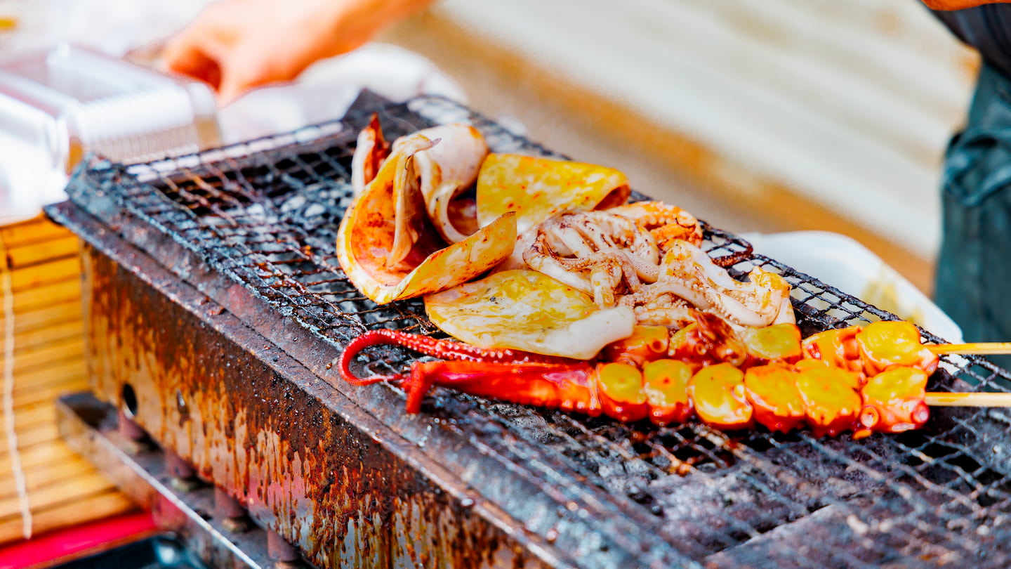 呼子朝市・イカ料理